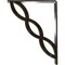 Ekena Millwork Loera Wrought Iron Bracket, (Triple center brace), Antiqued Warm Silver 2"W x 7 1/2"D x 10"H BKTM02X07X10TLOAWS - alternate 4